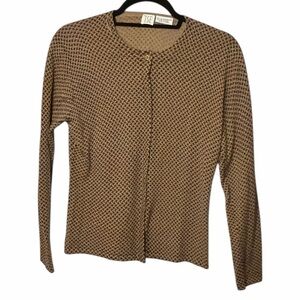 TSE Cashmere Wool Knit Cardigan Brown Minimalist